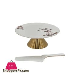 ANGELA Floral Cake Dish With Lifter 10.5 Inch BRD329