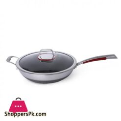 CE1010 Stainless Steel Covered Wok Pan