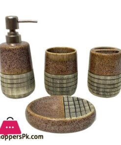 Ceramic Bathroom Set Set Of 4Pcs