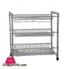 ESS9913 3 Layer Plate Rack Grey Metallic