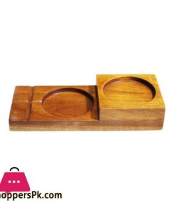EW668021 Wooden Ash Tray Square
