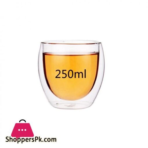 80250350450ml Heat Resistant Double Wall Glass Milk Coffee Water Juice Cup