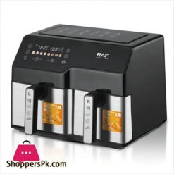 New Raf Xxxl12L Dual Zone Digital Smart Air Fryer R5342 7L 5L Bowl Capacity 1550W 1250W Stainless Steel