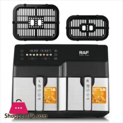 New Raf Xxxl12L Dual Zone Digital Smart Air Fryer R5342 7L 5L Bowl Capacity 1550W 1250W Stainless Steel