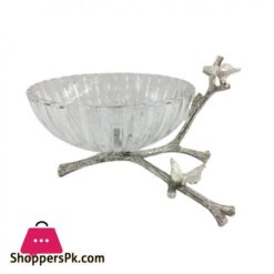 Orchid Fruit Glass Bowl Bird With Stand Wb997 Bowl - Silver 5 Wb997 Fruit Bowl 4Pcs Ctn