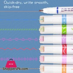 Pack Of 6 Linear Roller Color Highlighter Pen Set For Kids And Adults Best Highlighter Pens For Study Book Drawing Art M247 Rh 6Pcs 0002