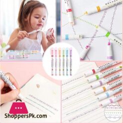 Pack Of 6 Linear Roller Color Highlighter Pen Set For Kids And Adults Best Highlighter Pens For Study Book Drawing Art M247 Rh 6Pcs 0002