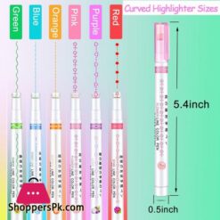Pack Of 6 Linear Roller Color Highlighter Pen Set For Kids And Adults Best Highlighter Pens For Study Book Drawing Art M247 Rh 6Pcs 0002