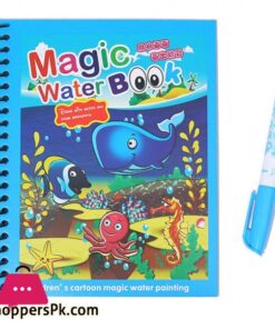 Reusable Magic Water Quick Dry Book Water Coloring Book Doodle with Magic Pen Painting Board for Children Education Drawing Pad Random Design Assorted Color Multi Color 4