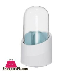 Simple Rotating Makeup Brush Holder 6 Grids Desk Organizer Multipurpose Vanity Storage Box For Mascara Scissors Pen Pot Bathroom Decor