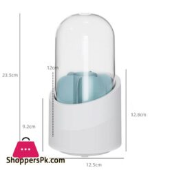 Simple Rotating Makeup Brush Holder 6 Grids Desk Organizer Multipurpose Vanity Storage Box For Mascara Scissors Pen Pot Bathroom Decor