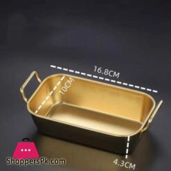 Stainless Steel Food Storage Tray Double Handle 16Cm