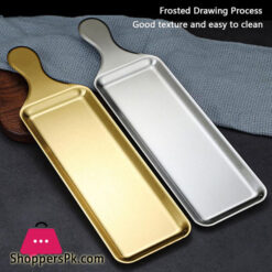 Golden Rectangular Tray Bbq Platter 43Cm