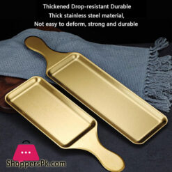 Golden Rectangular Tray Bbq Platter 43Cm