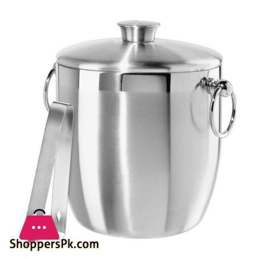 Stainless Steel Ice Bucket With Tongs