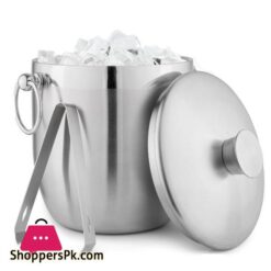 Stainless Steel Ice Bucket With Tongs