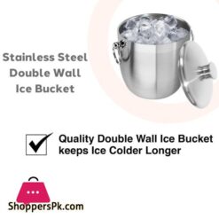 Stainless Steel Ice Bucket With Tongs