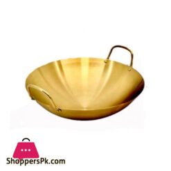 Stainless Steel Matte Gold Stove Chef Wok - 22Cm