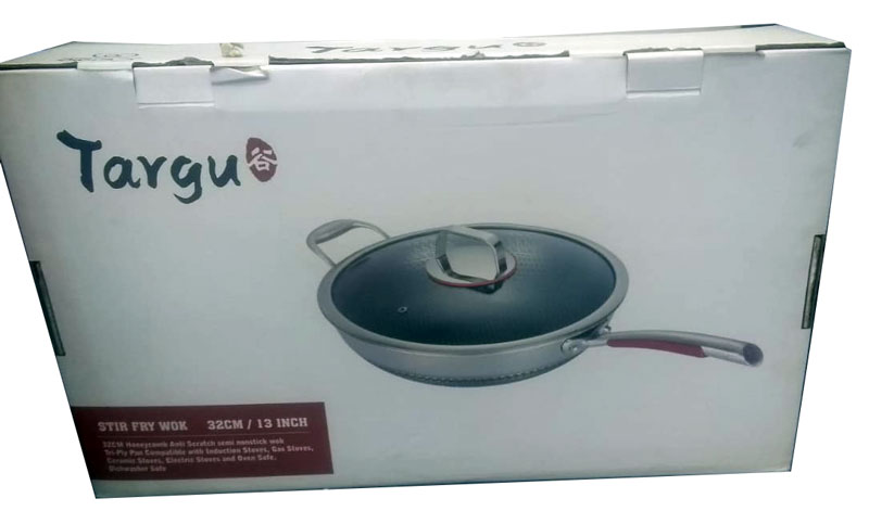 Targu 32 - 13 Inch Stainless Steel Wok And Stir-Fry Pan, Nonstick Pan Kitchen Cookware Fast Heating Protable No Chemical Coated Chinese Wok With Lid, Suitable For Cooking, Saute, Skillet, Dishwasher And Oven Safe 6 Targu 32 - 13 Inch Stainless Steel Wok And Stir-Fry Pan, Nonstick Pan Kitchen Cookware Fast Heating Protable No Chemical Coated Chinese Wok With Lid, Suitable For Cooking, Saute, Skillet, Dishwasher And Oven Safe
