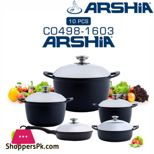 Arshia Premium 10 Pcs Die Cast Cookware Set