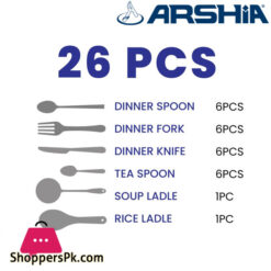 Arshia Gold And Silver 26Pcs Premium Cutlery Sets Tm762Gs 5 Arshia Gold And Silver 26Pcs Premium Cutlery Sets Tm762Gs