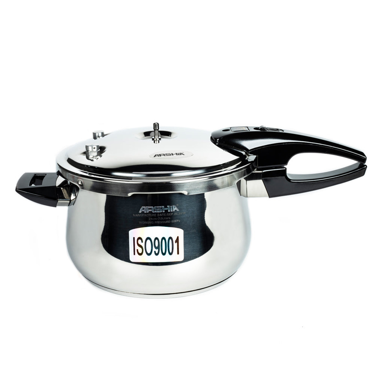 Arshia Premium Stainless Steel Pressure Cooker 28Cm With Aluminium Base