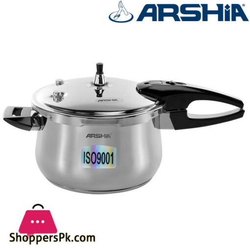 Arshia Premium Stainless Steel Pressure Cooker 28cm with Aluminium base