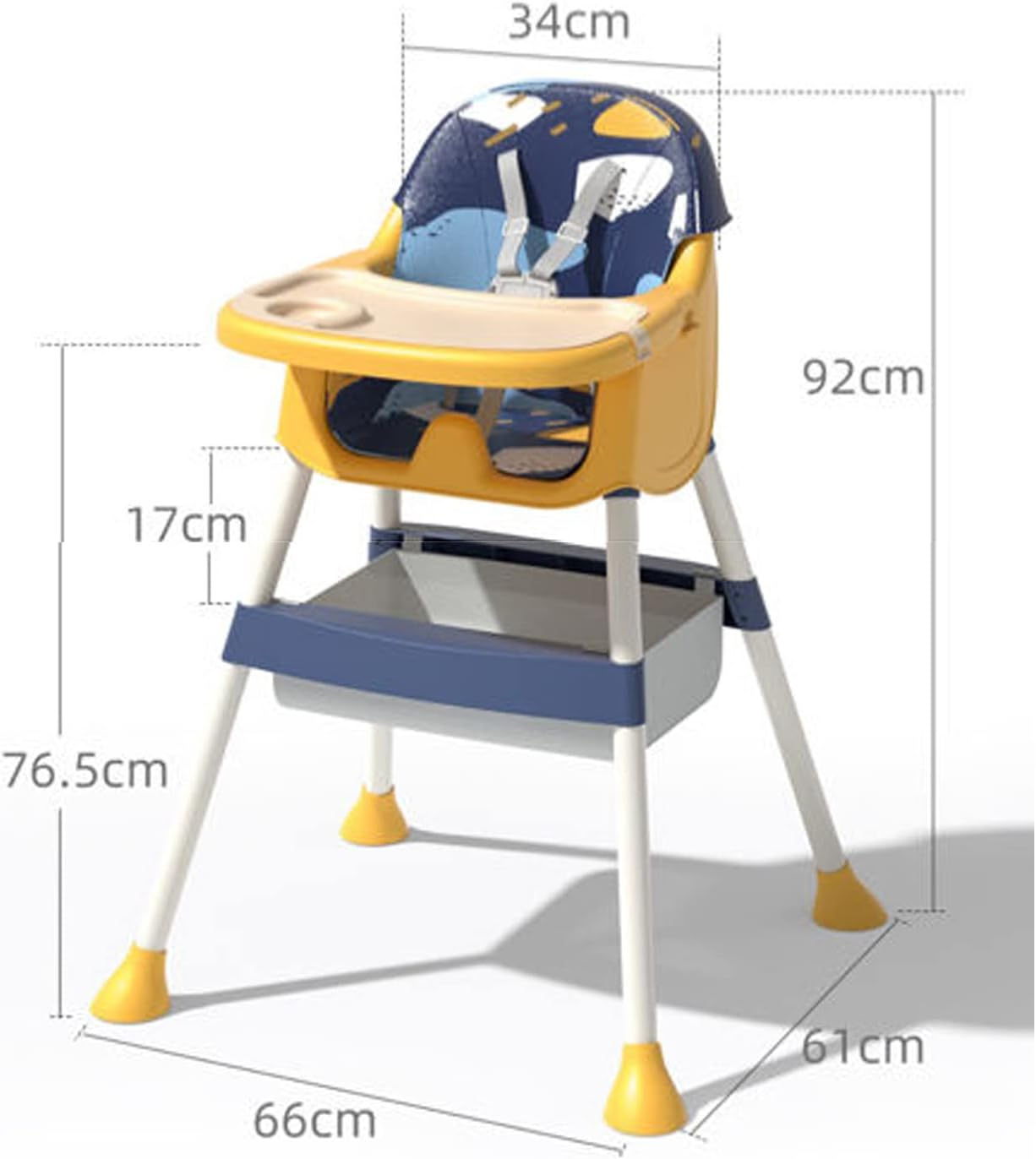 Baby High Chair For Babies And Toddlers 3 In 1 Adjustable Hight For Dinning Rest Chair And Playing Toys