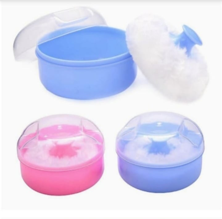 Baby Powder Puff Box (Blue)Baby Powder Puff Box (Blue)