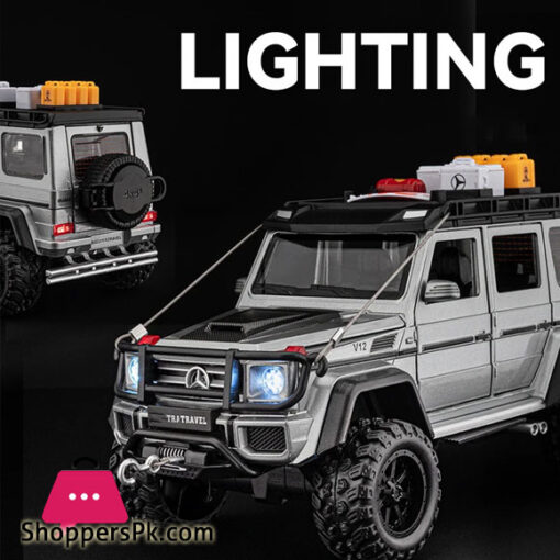 Benz G550 Adventure 4x 4² Children's Car with Tools Alloy Model Car Cast Sound and Lights Toy Car 1:24