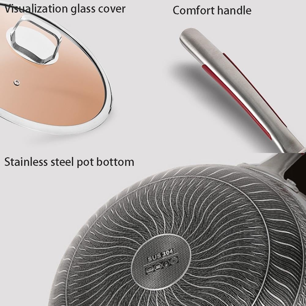 Targu 32 - 13 Inch Stainless Steel Wok And Stir-Fry Pan, Nonstick Pan Kitchen Cookware Fast Heating Protable No Chemical Coated Chinese Wok With Lid, Suitable For Cooking, Saute, Skillet, Dishwasher And Oven Safe 8 Targu 32 - 13 Inch Stainless Steel Wok And Stir-Fry Pan, Nonstick Pan Kitchen Cookware Fast Heating Protable No Chemical Coated Chinese Wok With Lid, Suitable For Cooking, Saute, Skillet, Dishwasher And Oven Safe