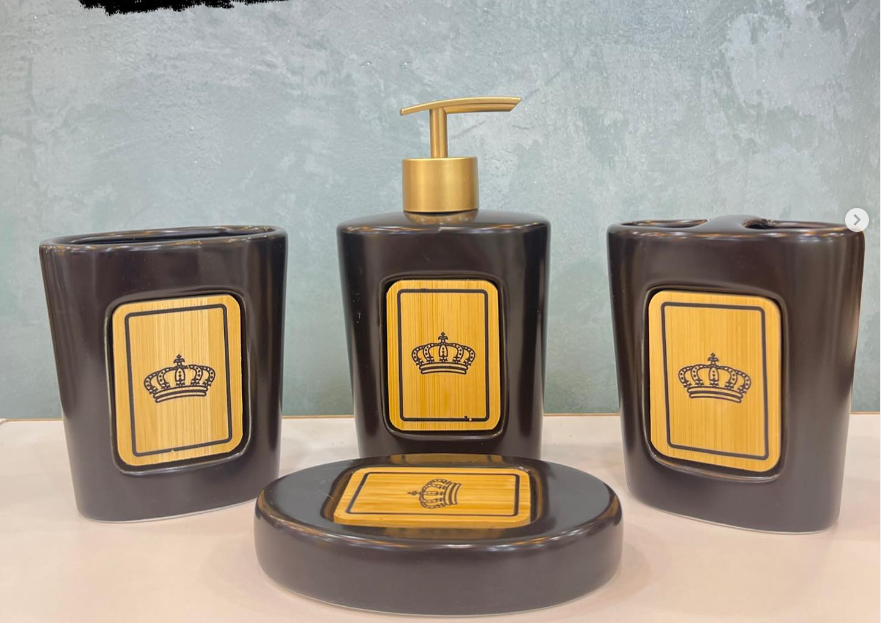 Ceramic- Bathroom Accessories Set Of 4