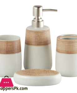 Ceramic Bathroom Accessories Set Of 4 Bath Set 5 Ceramic Bathroom Accessories Set Of 4 Bath Set - Image 2