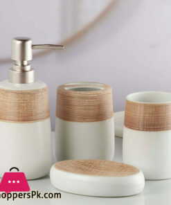 Ceramic Bathroom Accessories Set of 4 Bath Set