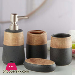 Ceramic Bathroom Accessories Set of 4 Bath Set