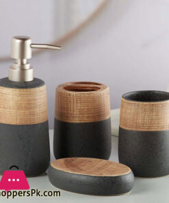 Ceramic Bathroom Accessories Set of 4 Bath Set