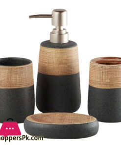 Ceramic Bathroom Accessories Set Of 4 Bath Set 5 Ceramic Bathroom Accessories Set Of 4 Bath Set - Image 2