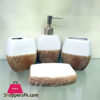 Ceramic Bathroom Accessories Soap Dispenser Toothbrush Holder 4 Pcs Set