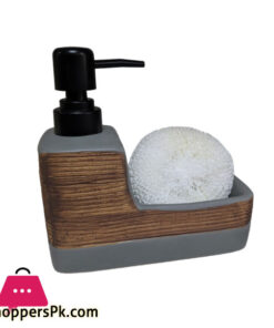 Ceramic Soap Dispenser For Liquid Soap And Holder With Sponge - Image 4