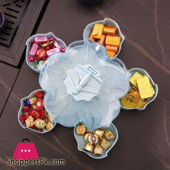 Closed Fruit Plate For Tableware Coffee Table Dried Fruit High-End - Blue