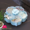 Closed Fruit Plate For Tableware Coffee Table Dried Fruit High-End - Blue