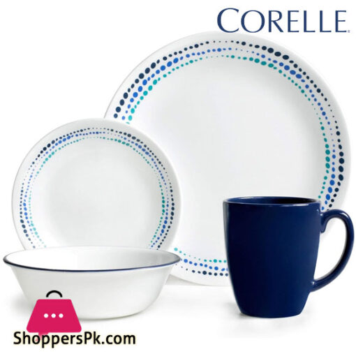 Corelle Livingware Ocean Blue 16-Pcs Dinnerware Set