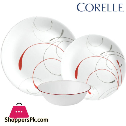 Corelle Splendor Chip & Break Resistant 18 Pcs Dinner Set Service for 6 Vitrelle glass