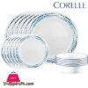 Corelle Vitrelle 18-Piece Service For 6 Dinnerware Set Triple Layer Glass And Chip Resistant Lightweight Round Plates And Bowls Set Ocean Blue 2 Corelle Vitrelle 18-Piece Service For 6 Dinnerware Set Triple Layer Glass And Chip Resistant Lightweight Round Plates And Bowls Set Ocean Blue