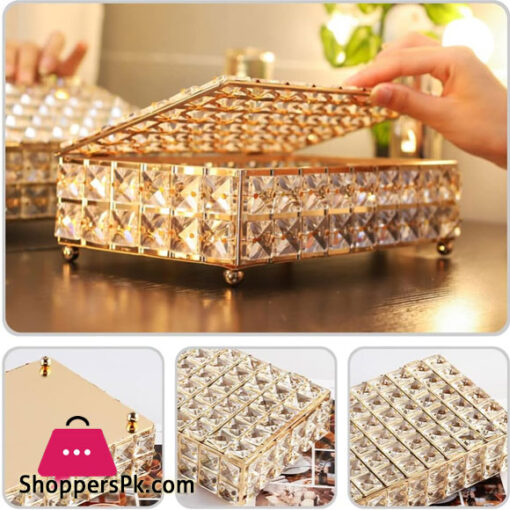 Crystal Jewelry Box Jewelry Display Case Jewelry Organizer Ring Holder Earring Container Treasure organizer Desk Topper Decor