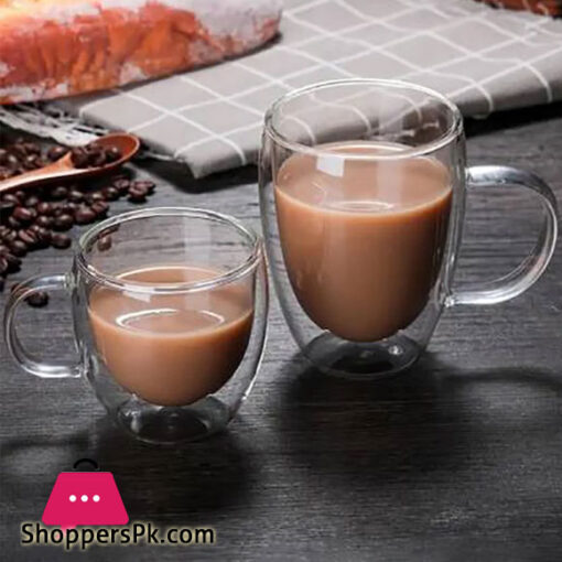 Double Wall Glass Mug Heat Resistant High Borosilicate Glass Cup Juice Coffee Water Cups Transparent Cup 250ML