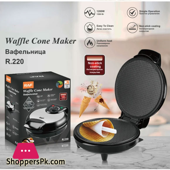 Raf Electric Waffle Cone Maker Machine 220V 1200W 4 Raf Electric Waffle Cone Maker Machine 220V 1200W - Image 2