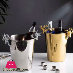 Elegant Deer Head Ice Wine Bucket Wine Champagne Barrel Bar Banquet - 5Liter