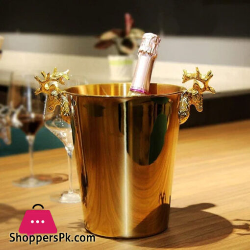 Elegant Deer Head Ice Wine Bucket Wine Champagne Barrel Bar Banquet - 5Liter