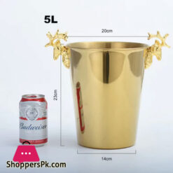 Elegant Deer Head Ice Wine Bucket Wine Champagne Barrel Bar Banquet - 5Liter